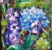 Blaue Blumen ( 40 x 40 )